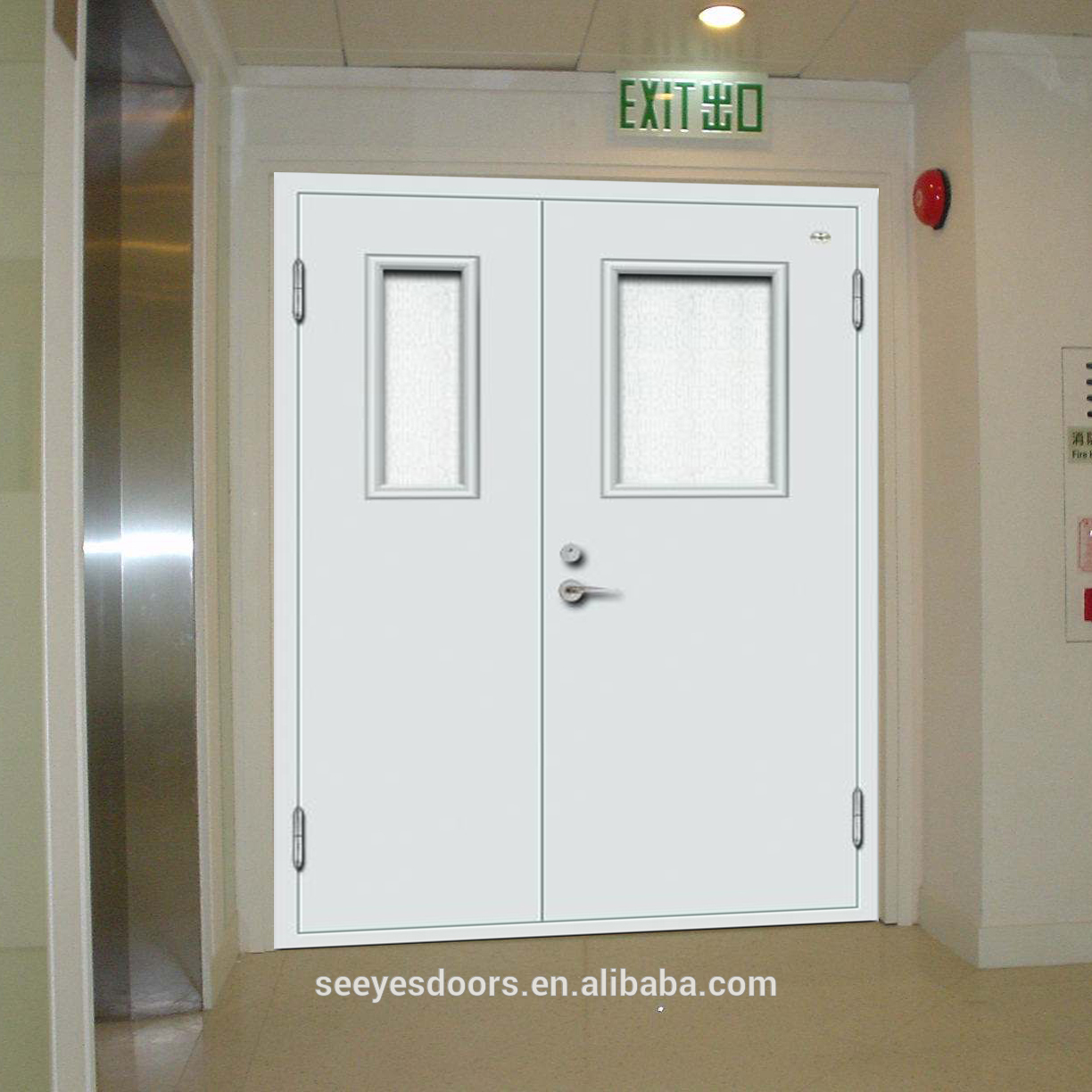 Supply 90 Minutes Steel Fire Rated Metal Door Wholesale Factory - Door ...