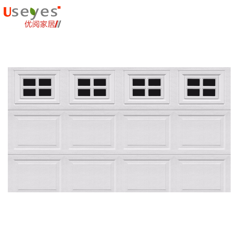 Simple White Automatic Roll Up Garage Door