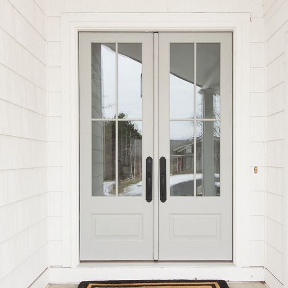 Back Wooden Aluminum Double Glass/Tuffen  Door Nepal