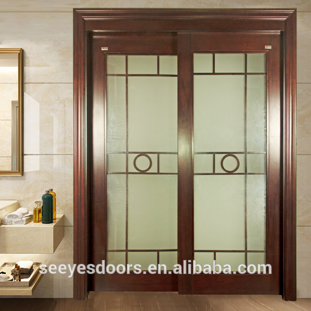 Living Room Dining Hall Partition Sliding Timber Door