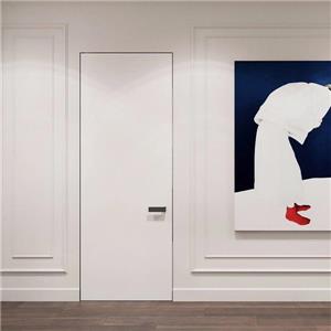 Bedroom HDF Recessed Wooden Interior Gray Door