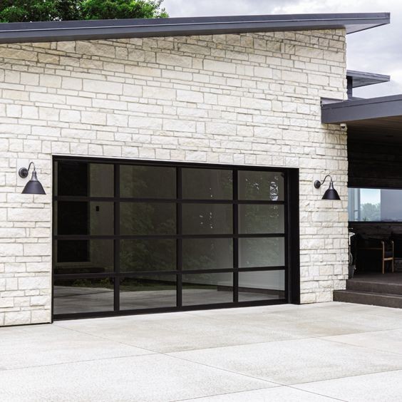 High Quality Aluminum Profile Laminted Glass Garage door