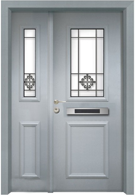 High-grade Double Metal Front Door Nepal  with Tempered Glass Side lights Manufacturers, High-grade Double Metal Front Door Nepal  with Tempered Glass Side lights Factory, Supply High-grade Double Metal Front Door Nepal  with Tempered Glass Side lights