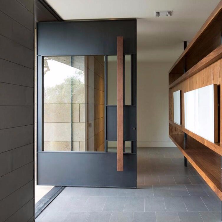 Aluminum Security Pivot Revolving Door Entrance Door with Glass