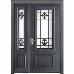 Aluminum Steel Security Front double Door for Villa Personal House