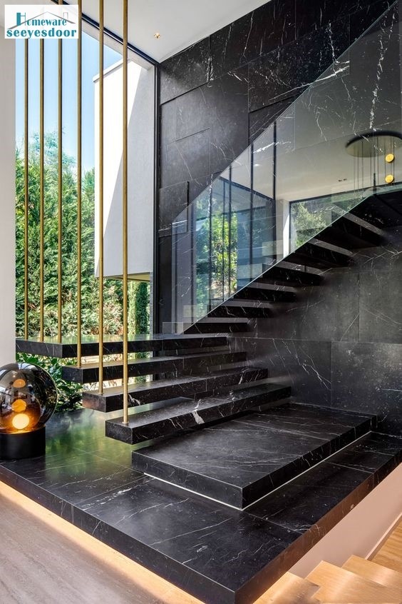 10mm Glass Handrail Railing Metal Steel Staircases for House