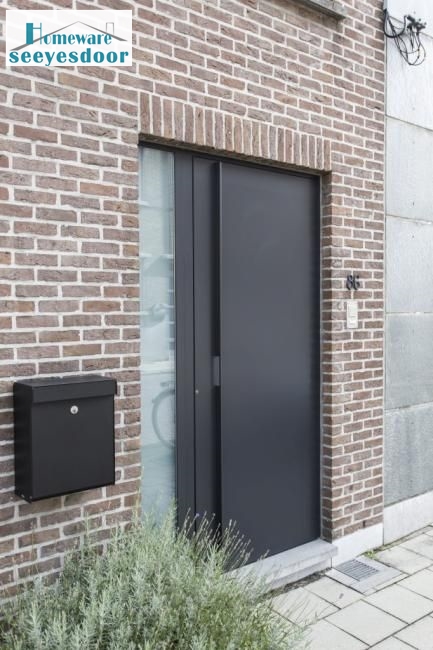 black steel door