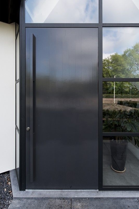 black entry door