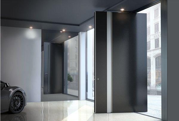 Fashion designs metal aluminum black front entrance door