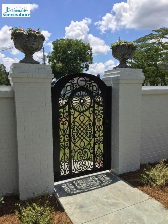 Large decorative iron wrought walking gate for driveway Manufacturers, Large decorative iron wrought walking gate for driveway Factory, Supply Large decorative iron wrought walking gate for driveway