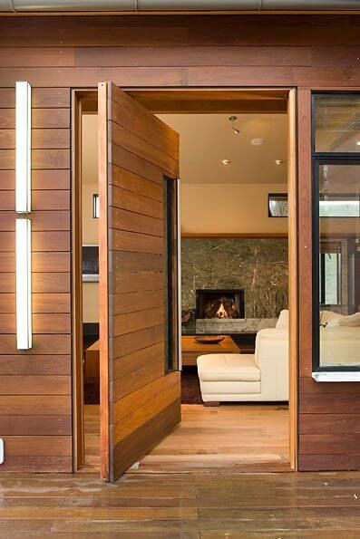 side wood door