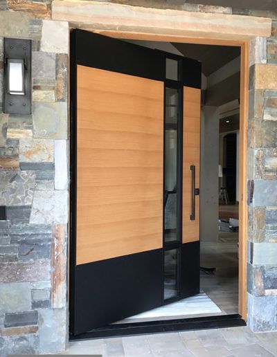 outside entrance door