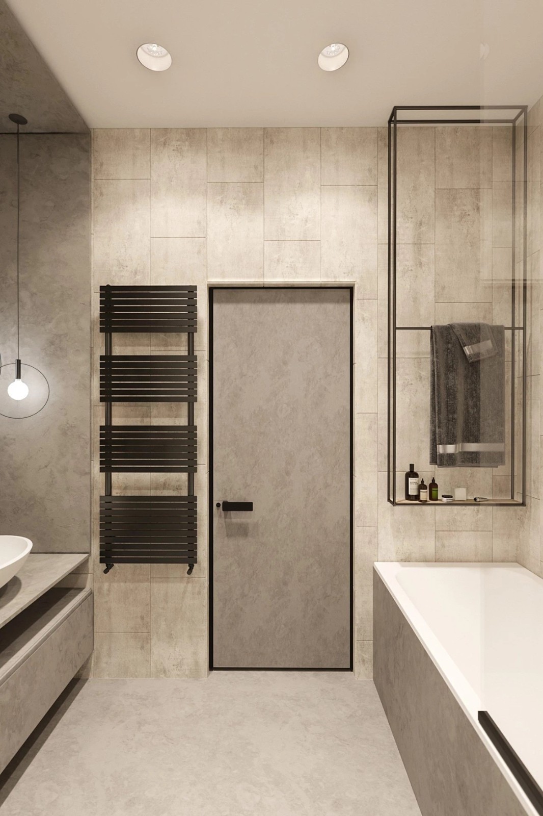 dark grey door